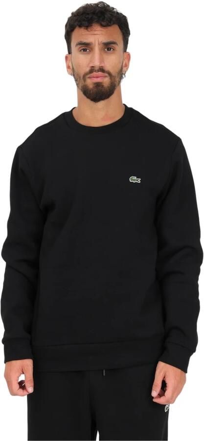 Lacoste Zwarte Heren Sweatshirt met Geribbelde Zoom en Manchetten Black Heren - Foto 5