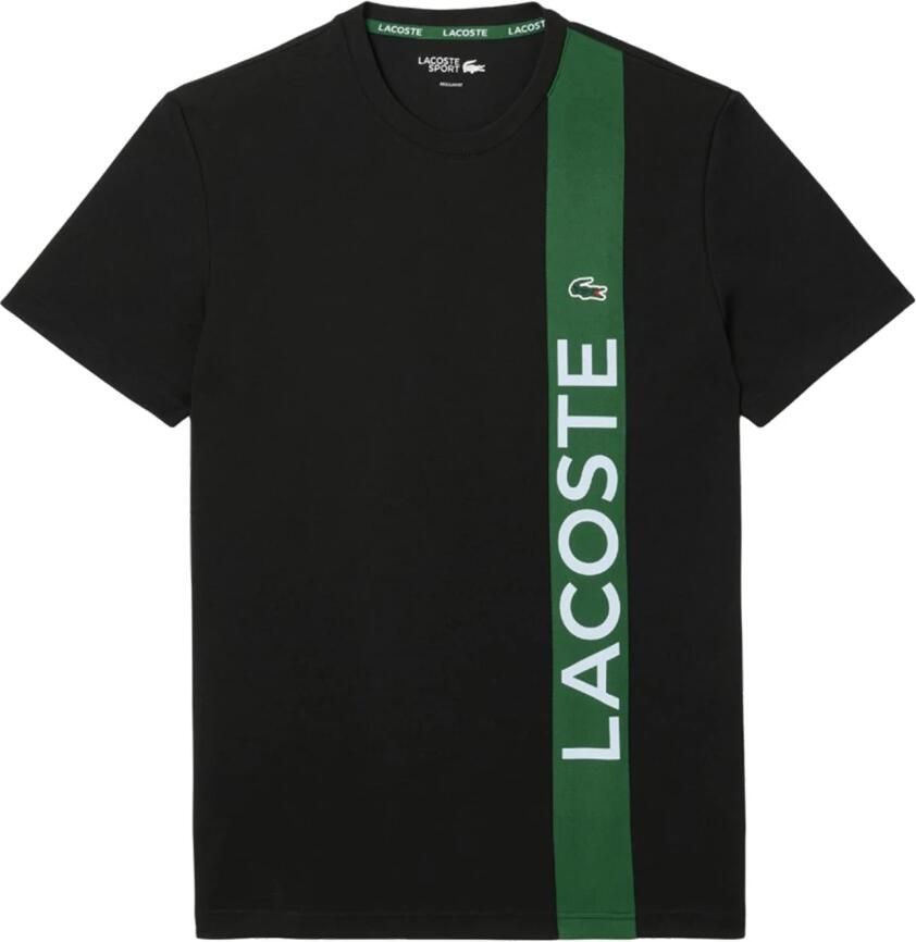 Lacoste Vertical Colour Block Wordmark T-Shirt Black- Heren Black - Foto 3