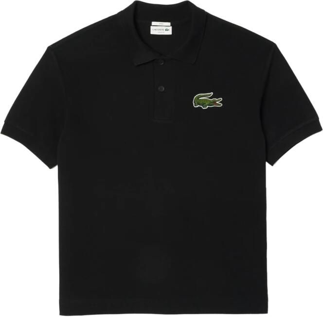 Lacoste Zwarte Iconische Ruime Pasvorm Polo Black Heren