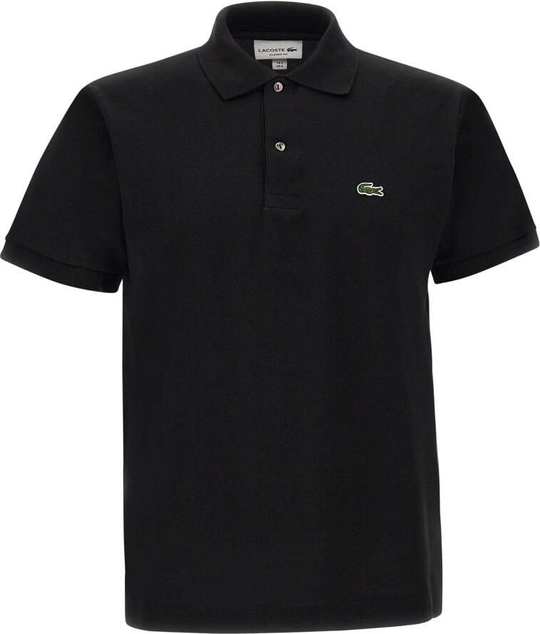Lacoste Logo Patch Klassieke Kraag Knoopsluiting Korte Mouwen T-shirts en Polos Black Heren - Foto 13