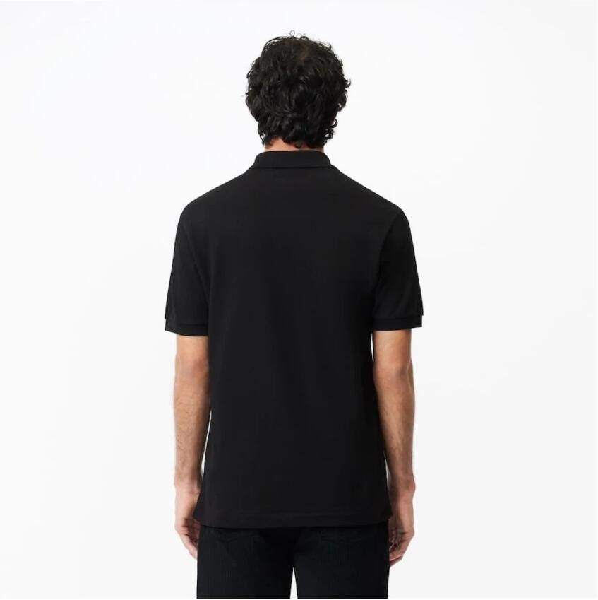 Lacoste Logo Patch Klassieke Kraag Knoopsluiting Korte Mouwen T-shirts en Polos Black Heren - Foto 12
