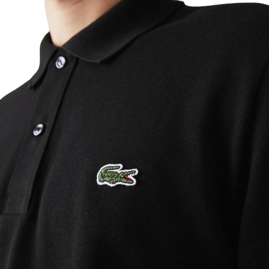 Lacoste Logo Patch Klassieke Kraag Knoopsluiting Korte Mouwen T-shirts en Polos Black Heren - Foto 7