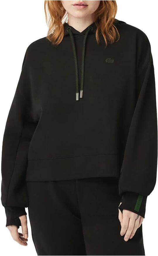 Lacoste Dames Hoodie met Verstelbare Capuchon en Duimgaten Zwart Dames - Foto 3