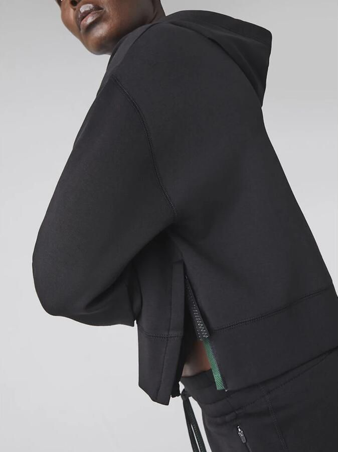 Lacoste Dames Hoodie met Verstelbare Capuchon en Duimgaten Zwart Dames
