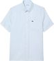 Lacoste Lichtblauw Linnen Overhemd voor Heren Blauw Heren - Thumbnail 1