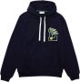Lacoste Logo L Pennant Hoodie Blauw Heren - Thumbnail 1