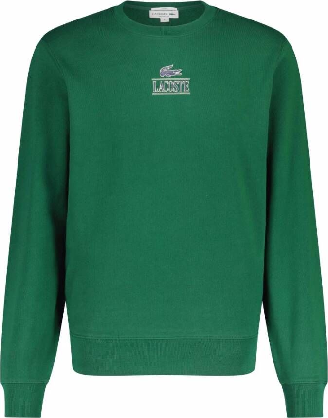 Lacoste Sweatshirt met Logo-Print Green Dames