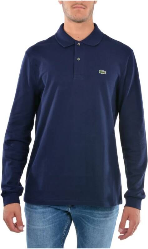LACOSTE Heren Polo's & T-shirts 1hp2 Men Long Sleeved Best Polo Donkergroen - Foto 12