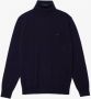Lacoste Merinowollen Trui met Hoge Kraag Blauw Heren - Thumbnail 1