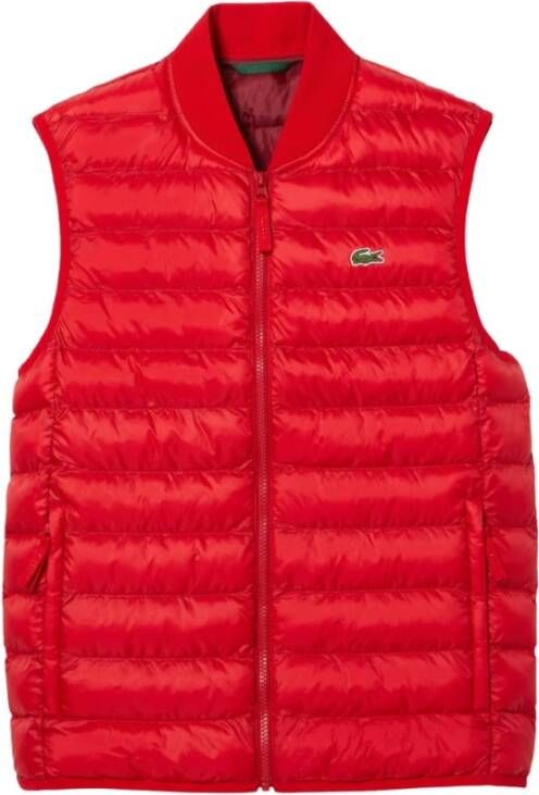 Lacoste Mouwloos Jas Rood Heren