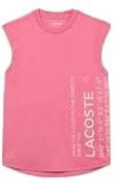 Lacoste Mouwloze Top voor Dames Elegant en Ademend Roze Dames