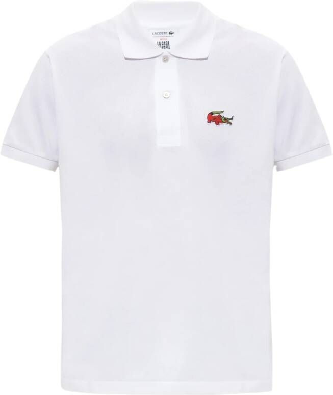 Lacoste Poloshirt met labelpatch van x Netflix
