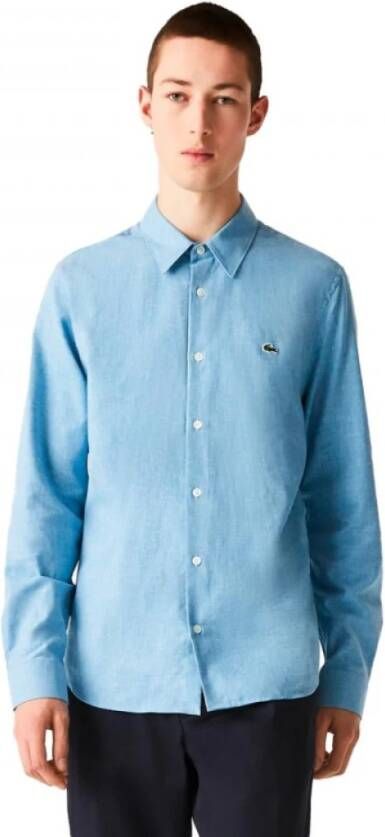 Lacoste Normaal shirt Blauw Heren