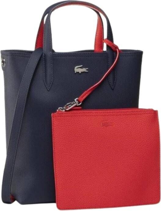 Lacoste Omkeerbare handtas van gecoat canvas Blauw Dames