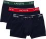 Lacoste 3-Pack Comfortabele Boxershorts met Elastische Tailleband Black Heren - Thumbnail 2