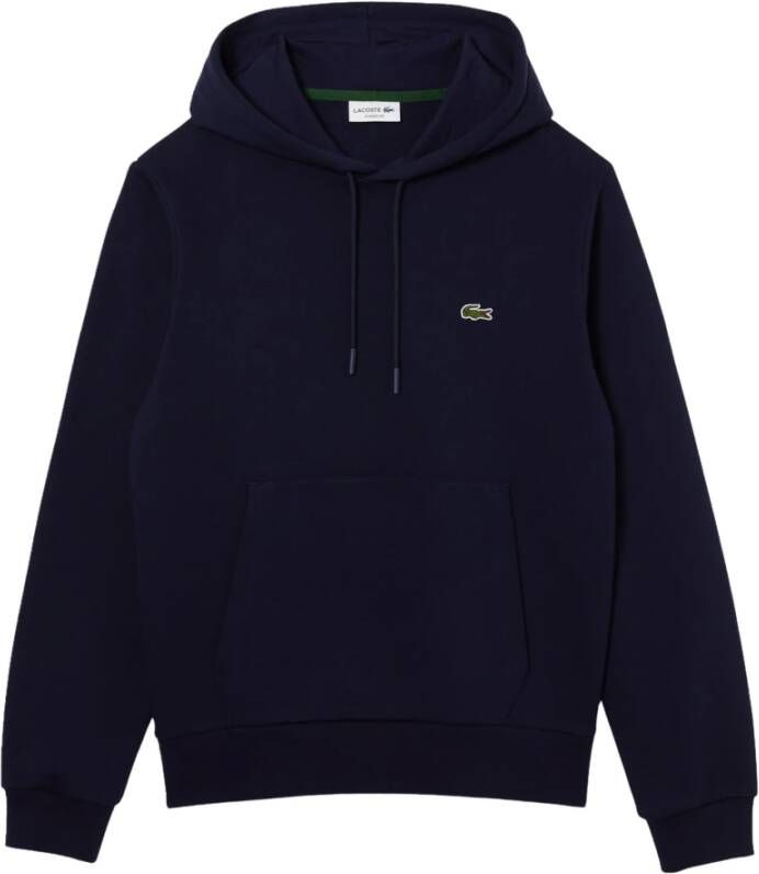 Lacoste Organisch Katoenen Hoodie Comfortabel en Stijlvol Blauw Heren