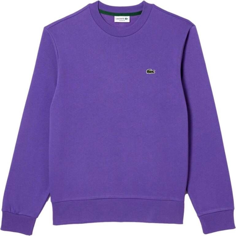 Lacoste Heren Sweatshirt Jogger van geborsteld biologisch katoen Purple Heren