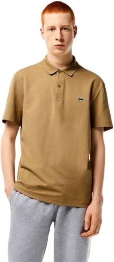 Lacoste Regular Fit Stretch Organisch Katoen Bruine Polo Brown Heren - Foto 8