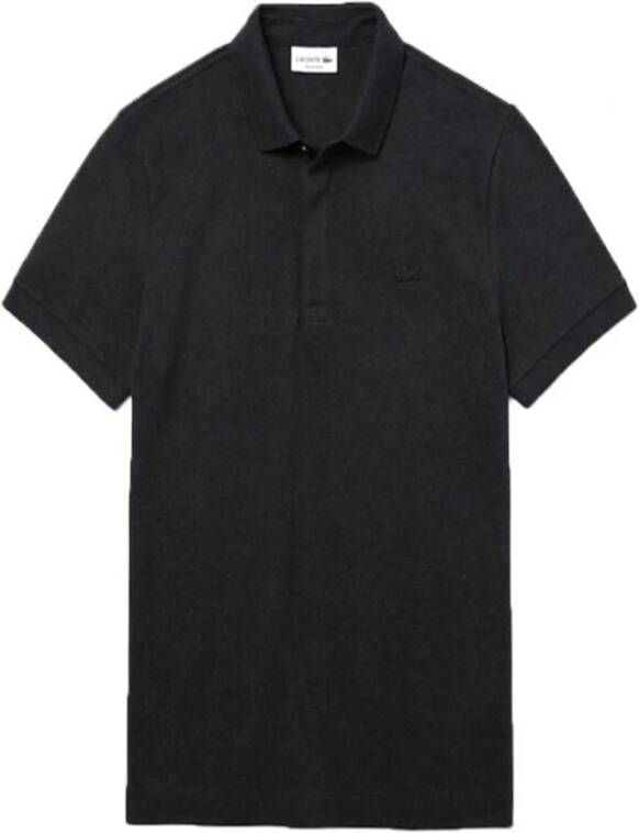 Lacoste Polo Shirt met Lange Mouwen Zwart Heren