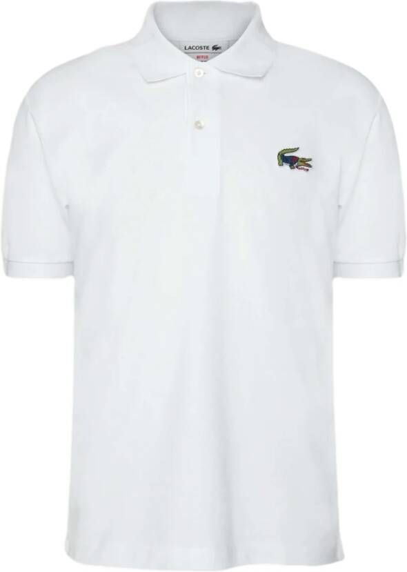 Lacoste Klassieke Synthetische Polo Shirt White Heren