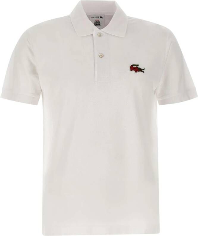 Lacoste La Casa de Papel Witte Heren Polo Wit Heren
