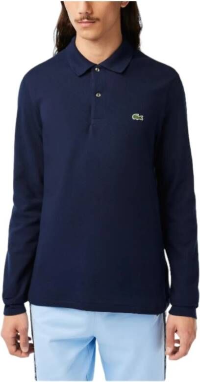LACOSTE Heren Polo's & T-shirts 1hp2 Men Long Sleeved Best Polo Donkergroen - Foto 17