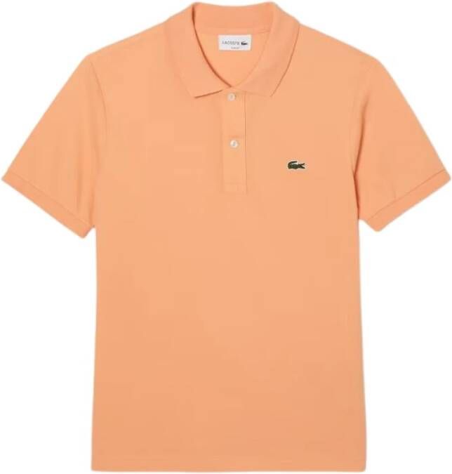 Lacoste Oranje Polo Shirt met Logo Appliqué Orange Heren
