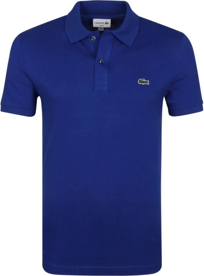 Lacoste Slim Fit Katoenen Polo Shirt (Blauw) Blue Heren