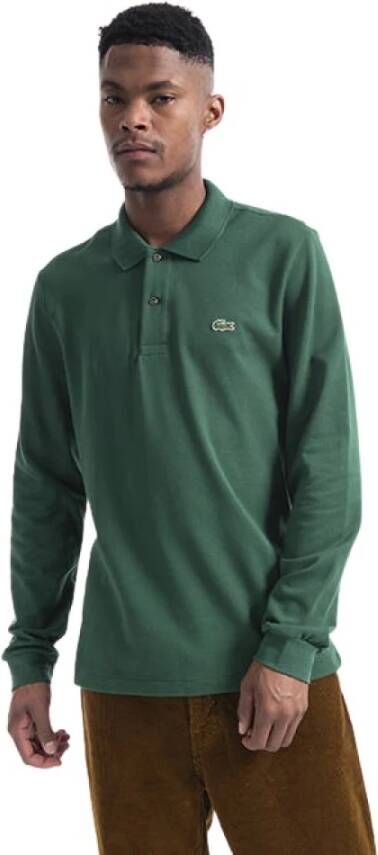 LACOSTE Heren Polo's & T-shirts 1hp2 Men Long Sleeved Best Polo Donkergroen - Foto 16