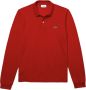 Lacoste Klassieke polo met lange mouwen in levendig rood Red Heren - Thumbnail 1
