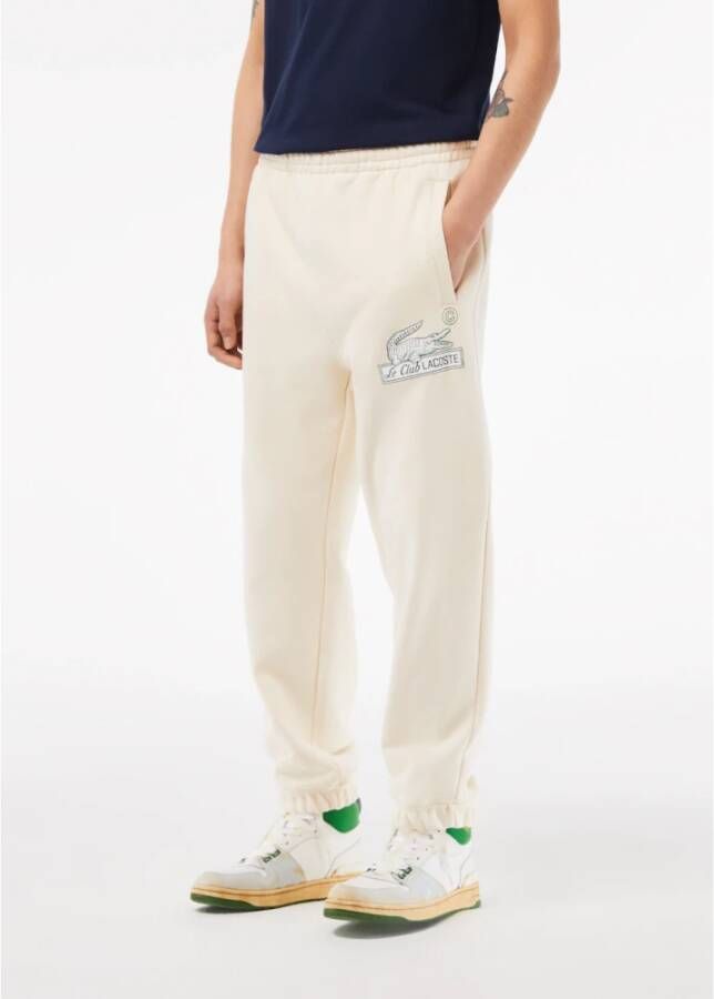 Lacoste Relaxed Fit Sweatpants Beige Heren