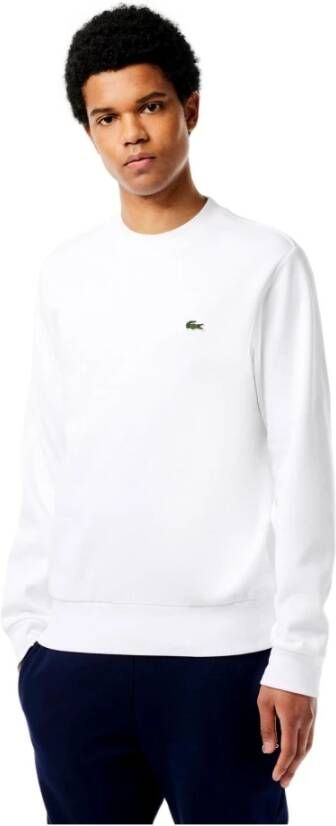 Lacoste Ronde Hals Sweatshirt Sh9608 White Heren