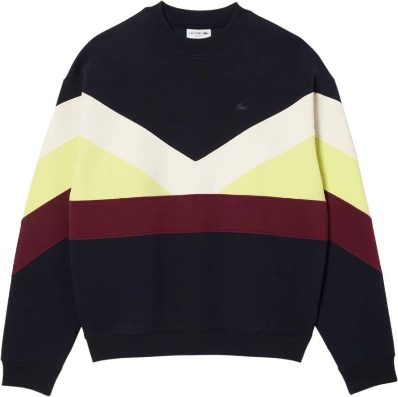 Lacoste Ruimvallende Dubbelzijdige Sweatshirt met Kleurblok Ontwerp Multicolor Heren