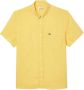 Lacoste Gele Linnen Overhemd Yellow Heren - Thumbnail 1