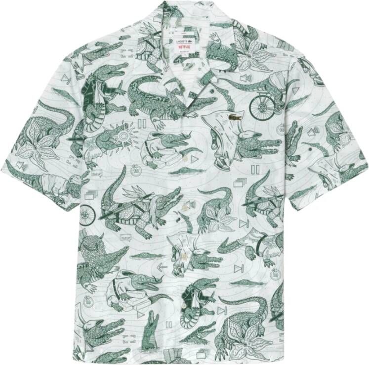 Lacoste Short Sleeve Shirts Groen Heren