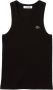 Lacoste Geribbelde top met logopatch Black Dames - Thumbnail 2