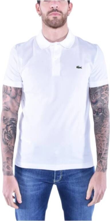 Lacoste Slim Fit Katoenen Overhemden Wit Heren