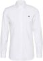 Lacoste Witte Formele Overhemd met Groene Krokodil Borduursel White Heren - Thumbnail 1