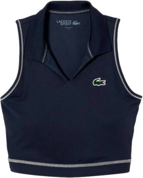 Lacoste Stijlvolle Dames Sportieve Polo Top Blauw Dames