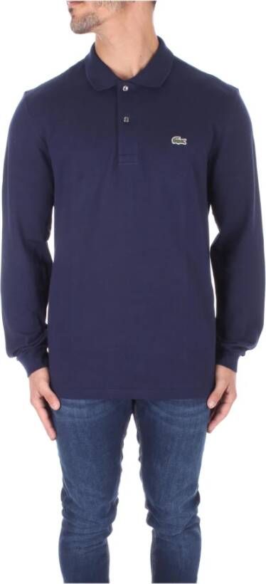 Lacoste Stijlvolle Heren Polo Shirt met Lange Mouwen Blauw Heren