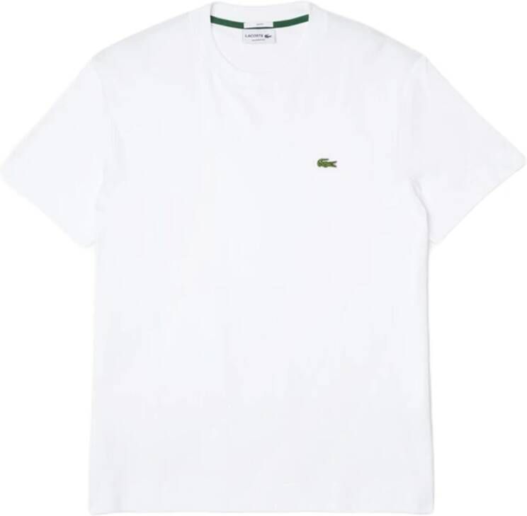 Lacoste Klassiek Unisex T-Shirt met Micro Logo White Heren