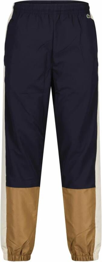 Lacoste Sportieve Sweatpants met Multicolor Design Blue Heren
