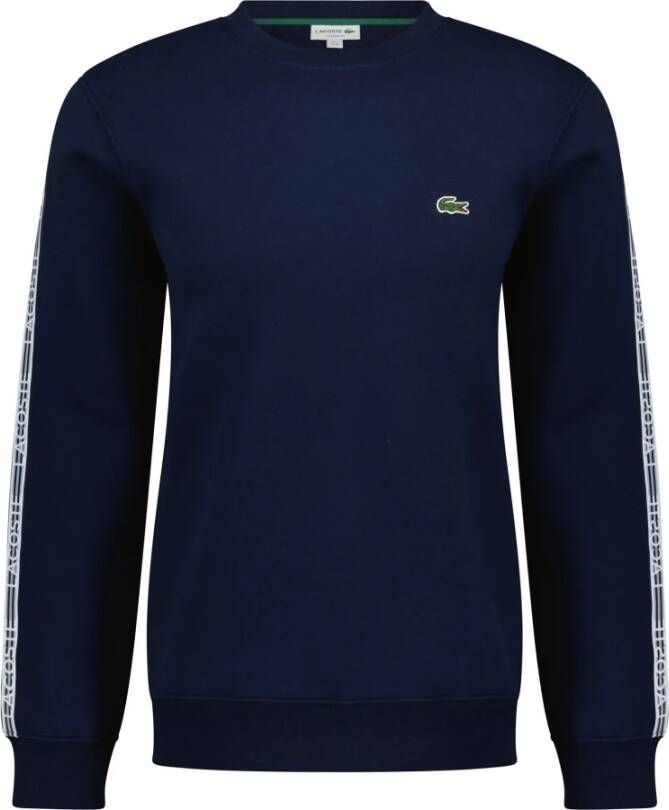 Lacoste Heren Navy Sweatshirt met Groene Krokodil Patch Blauw Heren