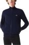 Lacoste Navyblauwe Katoenen Sweatshirt met Hoge Kraag en Ritssluiting Blauw Heren - Thumbnail 2