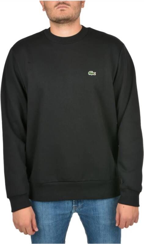 Lacoste Zwarte Heren Sweatshirt met Geribbelde Zoom en Manchetten Black Heren - Foto 2