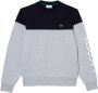 Lacoste Sweatshirt met labelprint model 'COLOUR BLOCK CREW' - Thumbnail 2