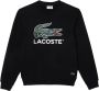 Lacoste Gestructureerde katoenen sweatshirt met geborduurde krokodil Black Heren - Thumbnail 1
