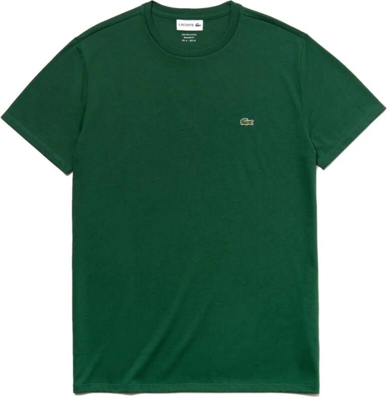Lacoste Verts Korte Mouw Katoenen T-Shirt Green