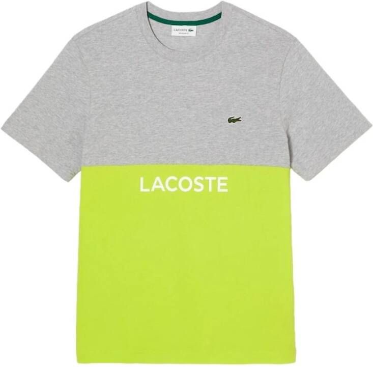 Lacoste Heren Color Block T-Shirt Th8372 Grijs Heren
