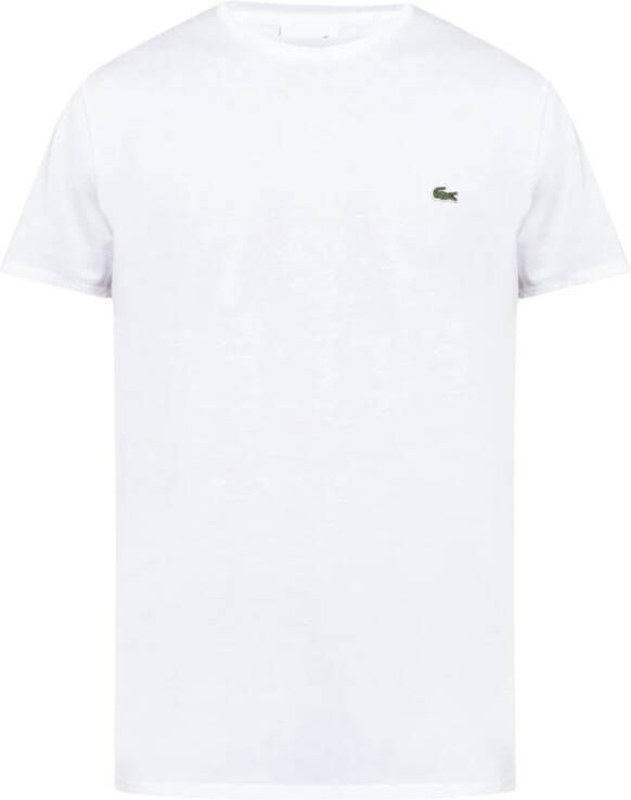 Lacoste Witte T-shirts en Polos met geborduurd logo White Heren - Foto 13